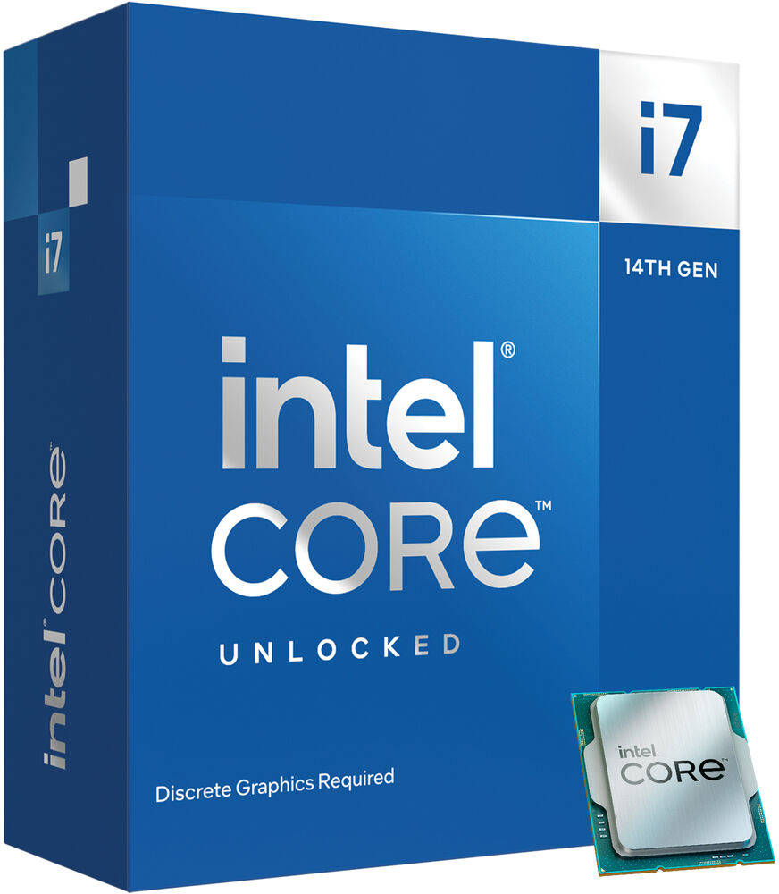 Intel Core i7-14700K 3.4 GHz 20-Core LGA 1700 14th Gen Processor, 20 Cores & 28 Threads, 30MB Cache Memory, 5.6GHz MaxTurbo Boost, Dual-Channel DDR5-5600 / 192GB Max Memory Box Intel Core i7-14700K 3.4 GHz 20-Core LGA 1700 14th Gen Processor, 20 Cores & 28 Threads, 30MB Cache Memory, 5.6GHz MaxTurbo Boost, Dual-Channel DDR5-5600 / 192GB Max Memory Box
